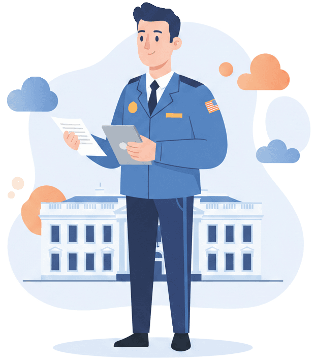 Oficial de práctica para la entrevista